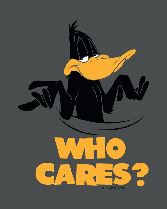 Who Cares Duck Printed T-Shirt